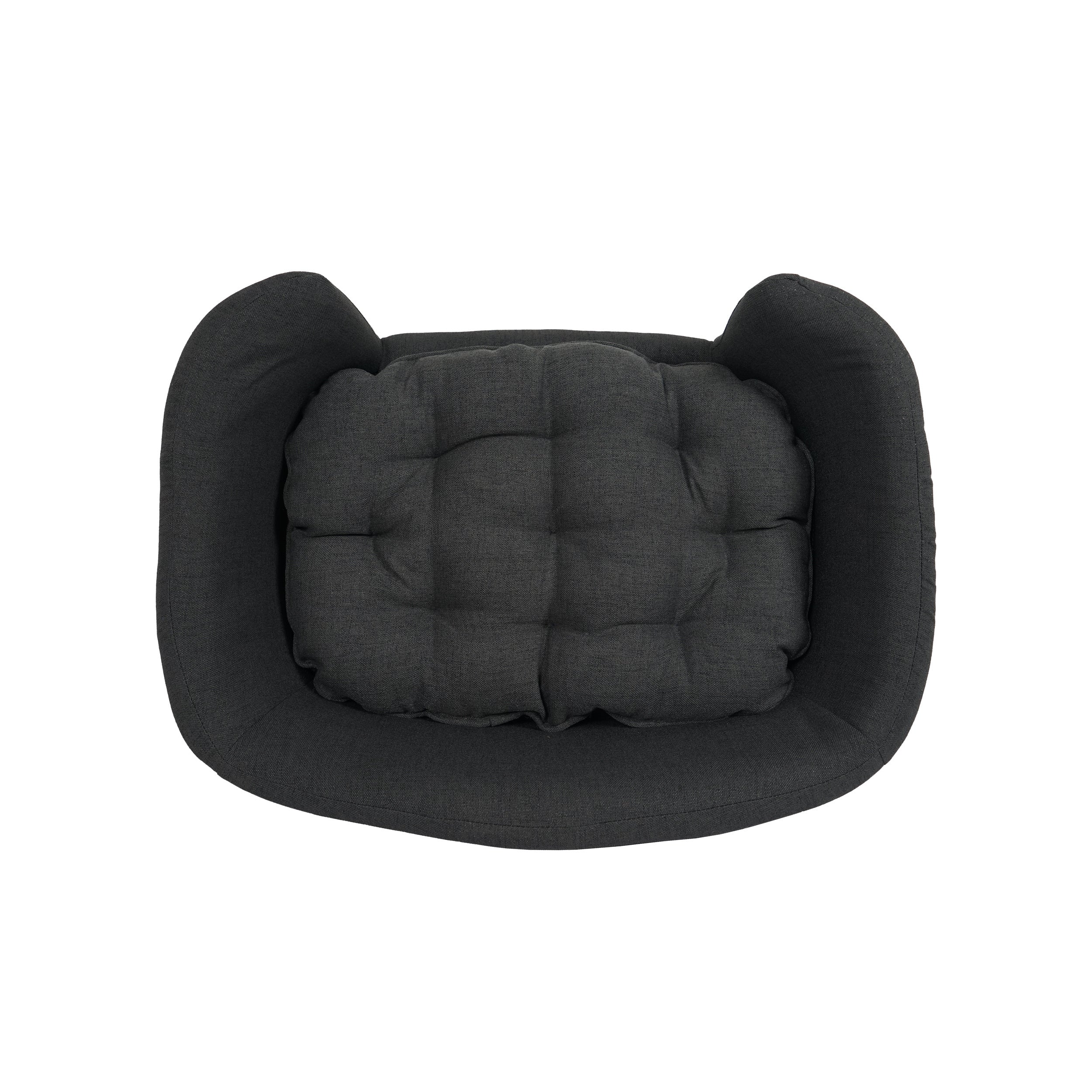 Letto per Cani Piccoli – Dog Bed Design Mid-Century con Cuscino Tufted e Gambe in Betulla