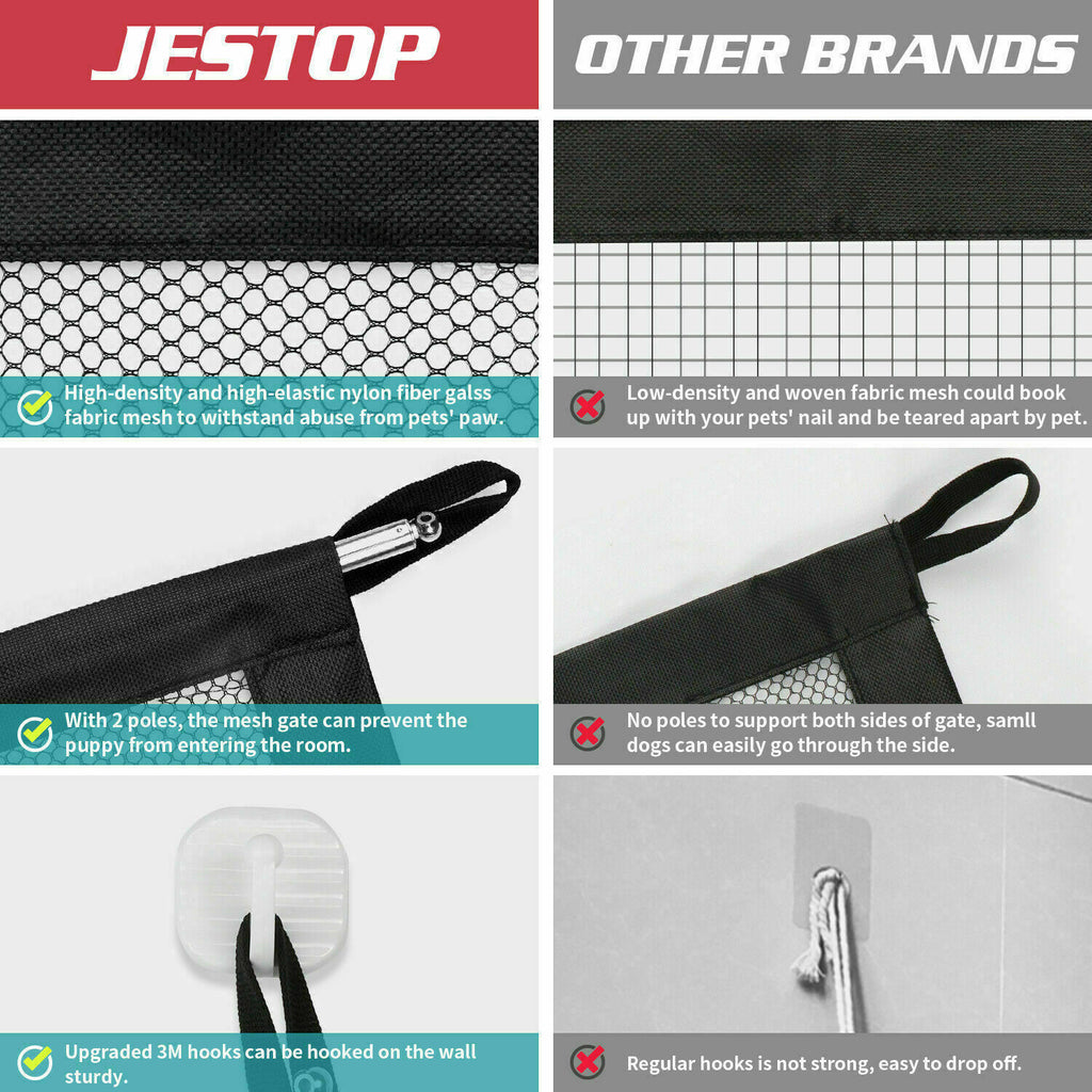 Cancello di Sicurezza per Animali Domestici – Barriera in Rete Portatile per Cani e Gatti