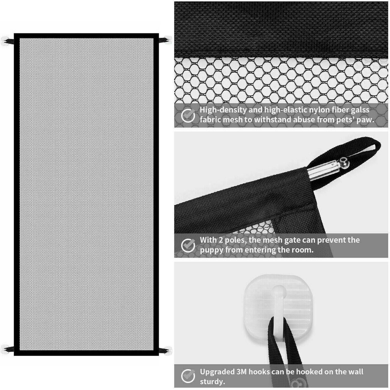 Cancello di Sicurezza per Animali Domestici – Barriera in Rete Portatile per Cani e Gatti