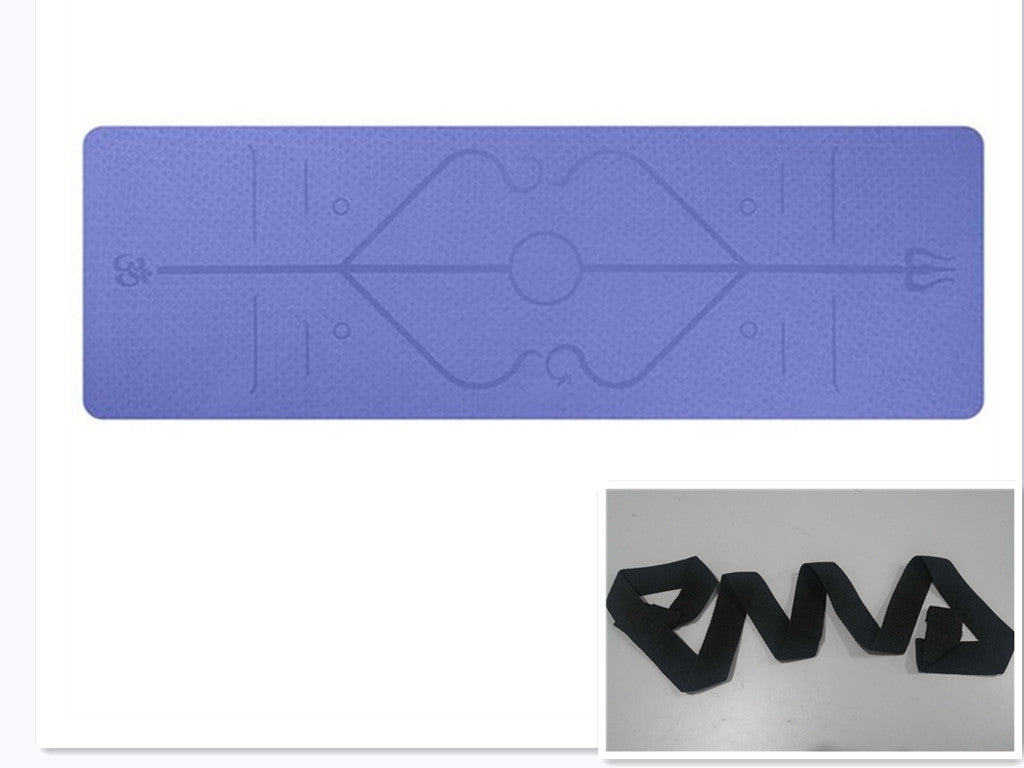 Tappetino Yoga Antiscivolo in TPE 6mm – Con Linee Guida per Principianti