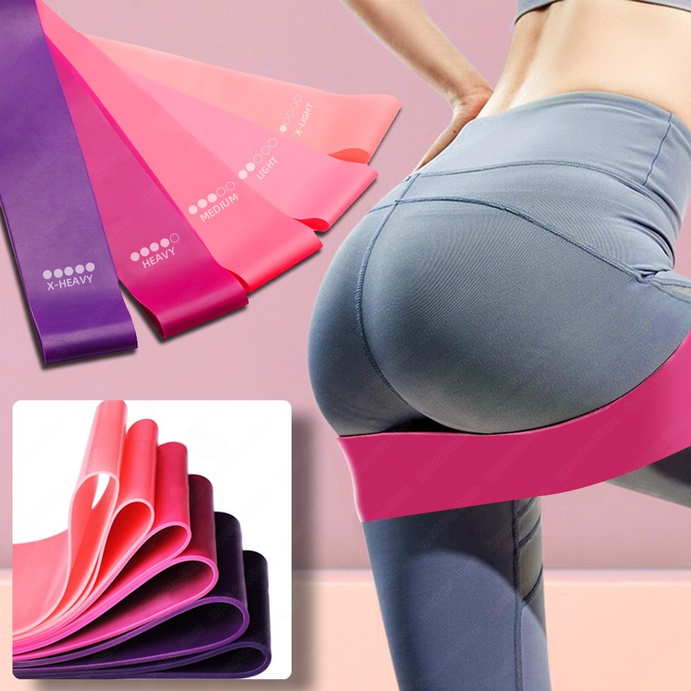 🔖Set Fasce Elastiche Fitness – 4 Bande di Resistenza con Borsa, Yoga & Allenamento