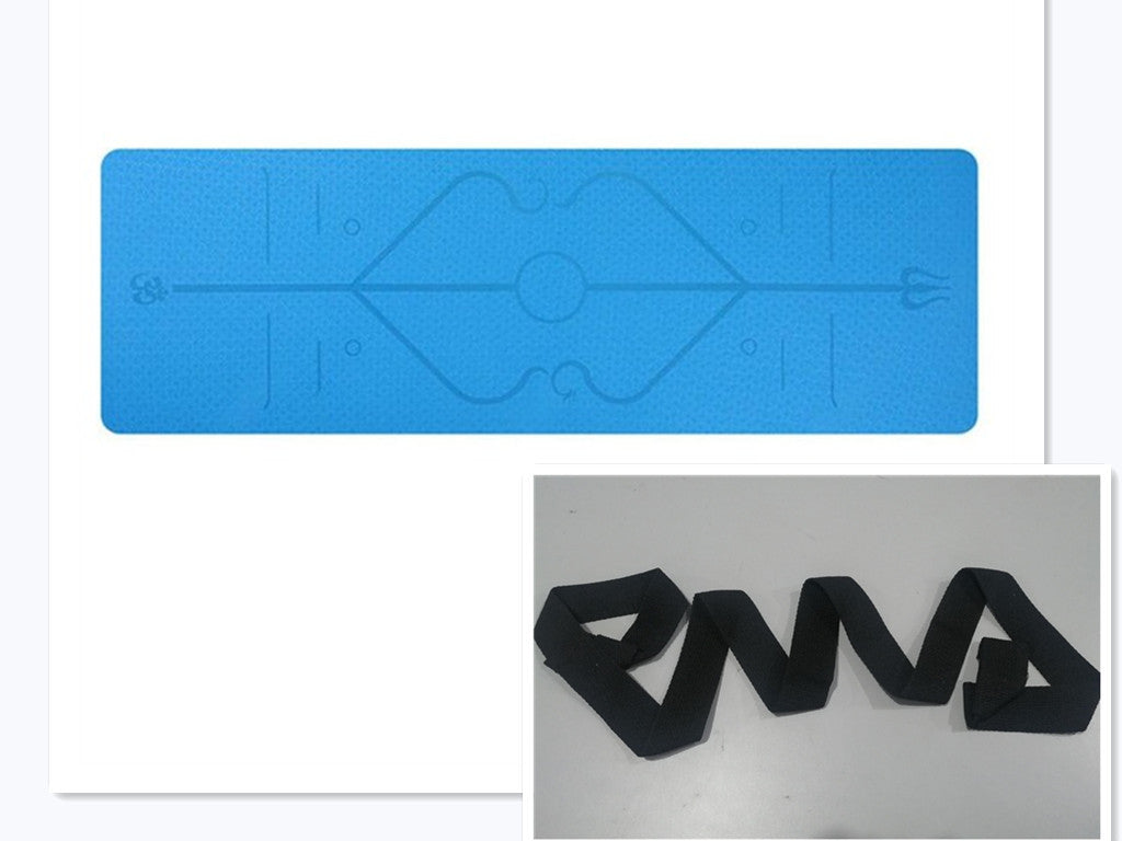 Tappetino Yoga Antiscivolo in TPE 6mm – Con Linee Guida per Principianti