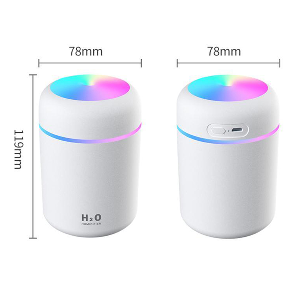 Diffusore di Aromi & Umidificatore Portatile – 300ml con Luce Notturna Colorata, Perfetto per Casa, Ufficio e Auto