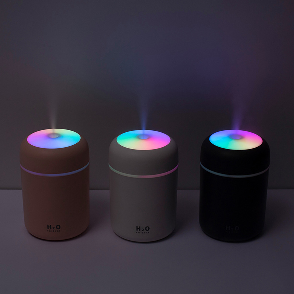 Diffusore di Aromi & Umidificatore Portatile – 300ml con Luce Notturna Colorata, Perfetto per Casa, Ufficio e Auto