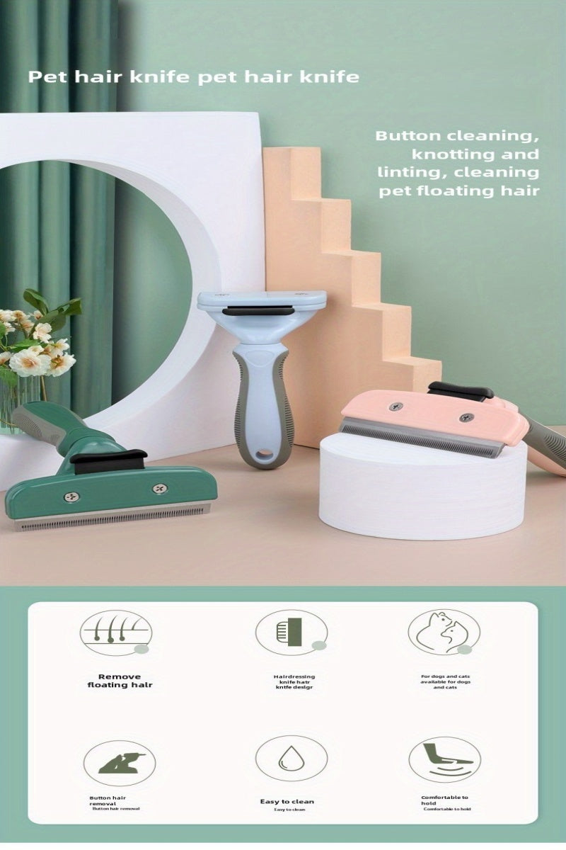 Pettine Rimuovi Pelo per Cani e Gatti – Trimmer Professionale Antigroviglio, Rasatura e Sfoltimento